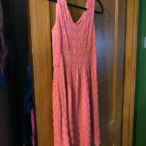 Banana republic mad men coral dress size 4